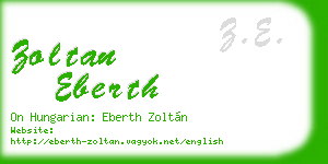 zoltan eberth business card